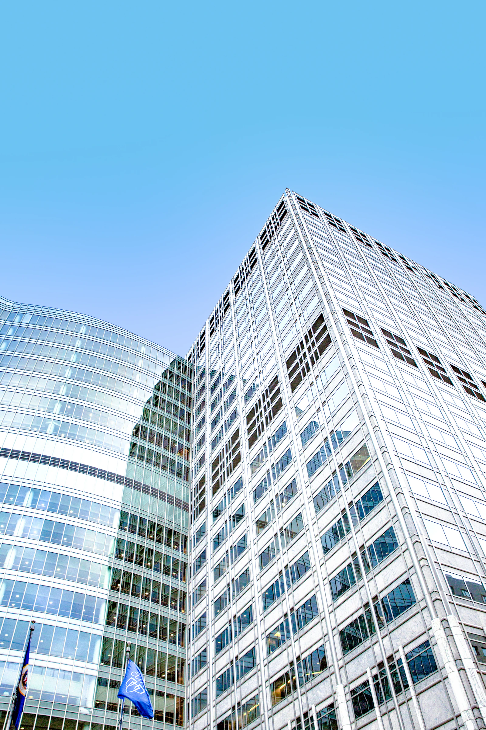 Contemporary healthcare architecture with a glass facade